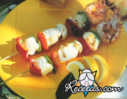 Pinchos de pescado