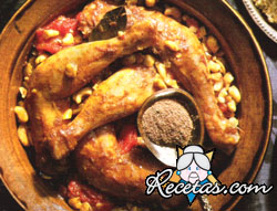 Pollo guisado con curry