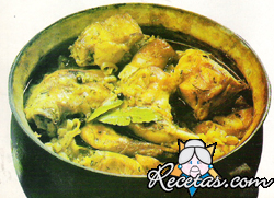 Pollo marroquí con aceitunas