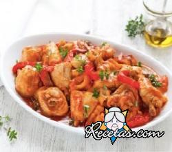 Pollo con pimientos