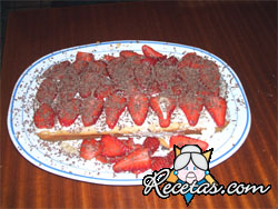 Postre de fresas