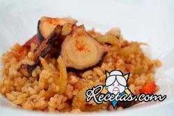 Pulpo con arroz