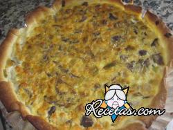 Quiche de berenjenas y puerros