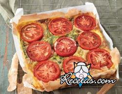 Quiche de tomates y puerros