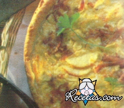 Quiche de manzanas y cebollas