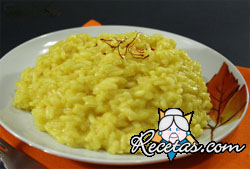 Risotto al azafrán