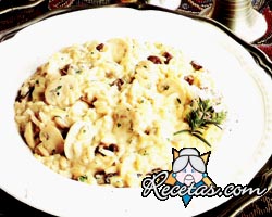 Risotto con hongos y champiñones