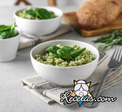 Risotto con alga espirulina