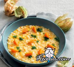 Risotto futurista con alquequenjes