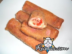 Rollitos de jamón dulce y queso