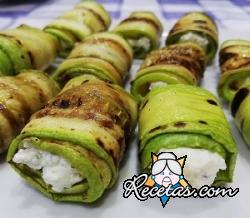 Rollitos de calabacines con Filadelfia