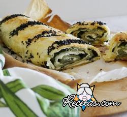 Rollo de espinacas y ricotta