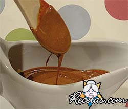 Salsa de chocolate y dulce de   leche