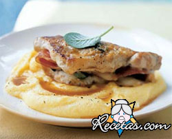 Saltimbocca con polenta gratinada