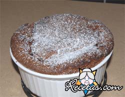 Souffle de chocolate al moka