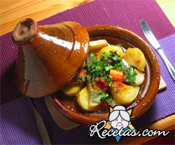 Tajine de pescado y verduras