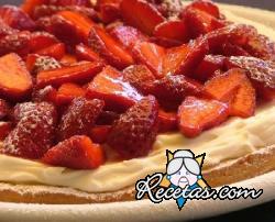 Tarta de fresa y mascarpone