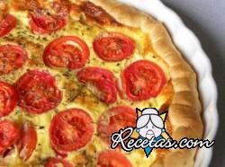 Tarta de queso y tomate