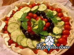 Tarta de verduras y mozzarella