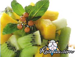 Tartare de kiwi y mango