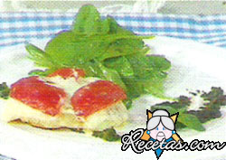 Tarta invertida de mozzarella