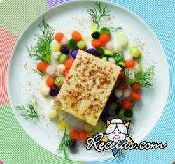 Tofu grillado con confites vegetales