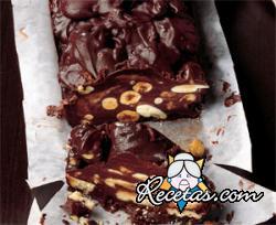 Tronco de chocolate con bizcochos