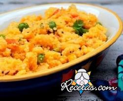 Upma de verduras con harina de maíz