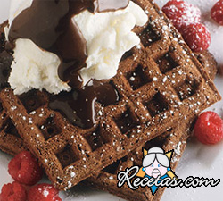 Waffles de chocolate