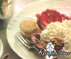 Nueces y crema de queso