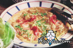 Omelette abierta con panceta