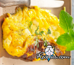 Omelette con queso feta