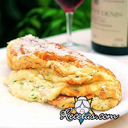 Omelette soufflé de parmesano
