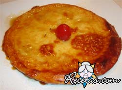 Panqueque de manzanas quemado al rhum