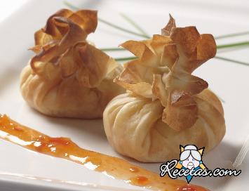 Paquetitos de camarones