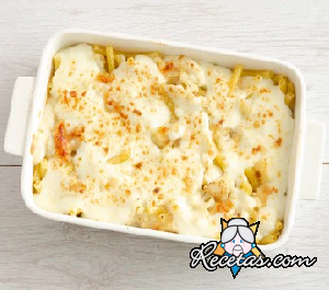 Pasta al horno con coliflor