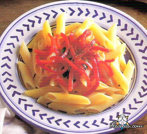 Pasta con pimientos
