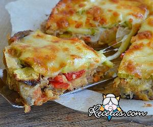 Pastel de verduras y mozzarella