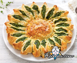 Pastel girasol de espinacas