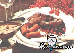 Pechugas de pato a la grosella