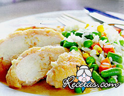 Supremas al horno con queso, panceta ...