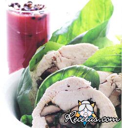 Pechugas rellenas de hongos y queso de cabra