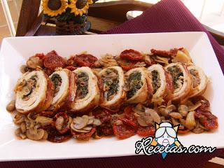 Pechuga de pavita rellena