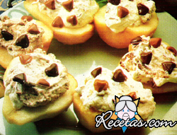 Peras con crema de chocolate