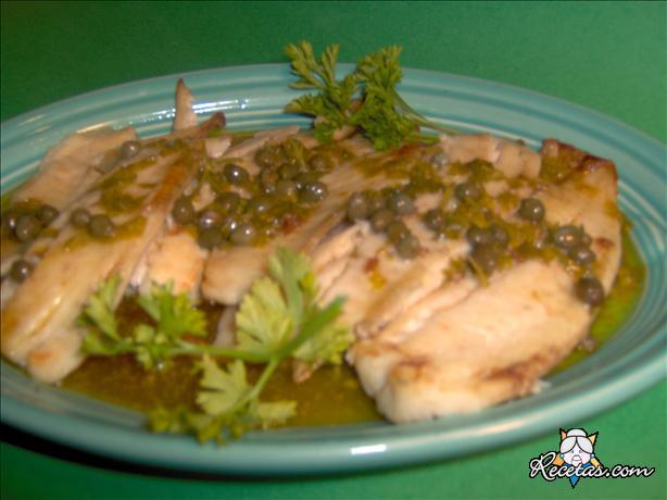 Pescado con salsa de alcaparras