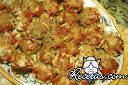 Pizzetas de berenjenas y mozzarella