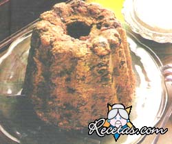 Plum pudding con salsa de   coñac