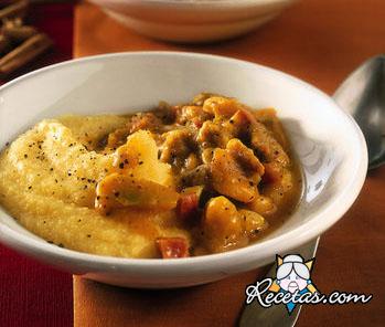 Polenta con calabaza