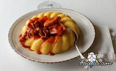 Polenta con calamares