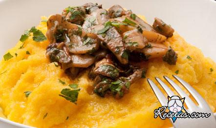 Polenta con setas